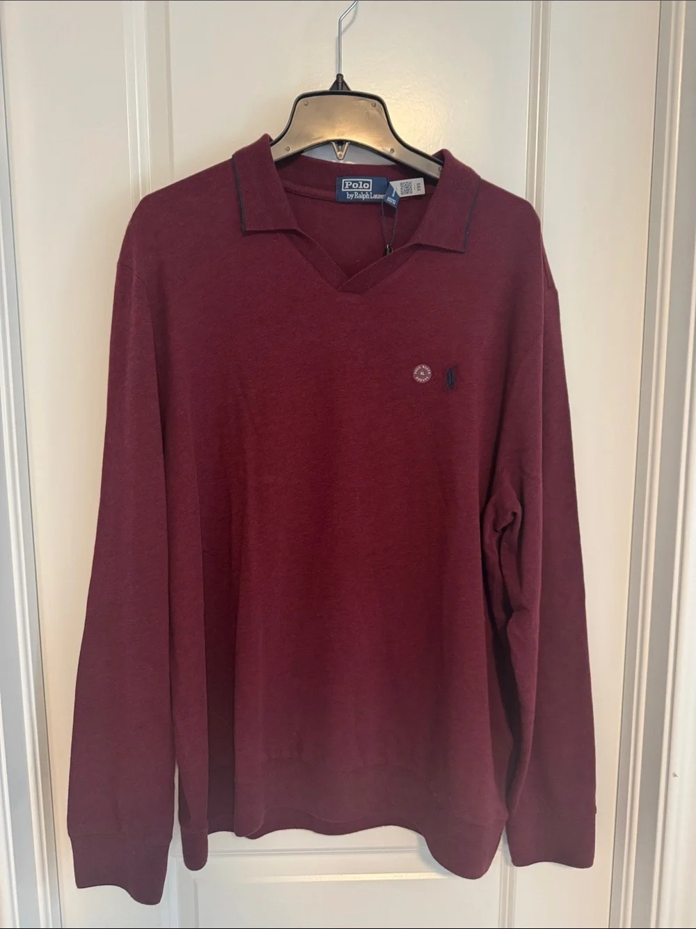 Polo by Ralph Lauren Men's Wine V-Neck Sweater